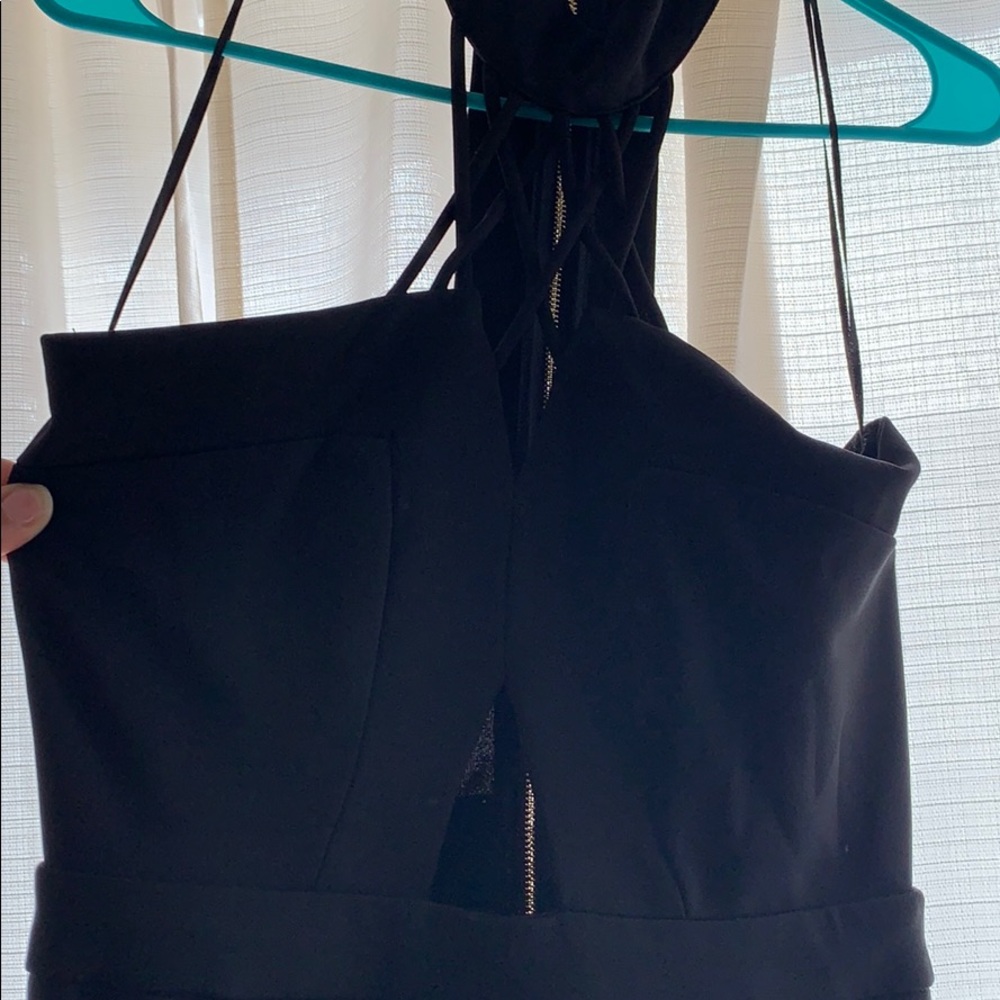 Bell Bottom Long Black Romper